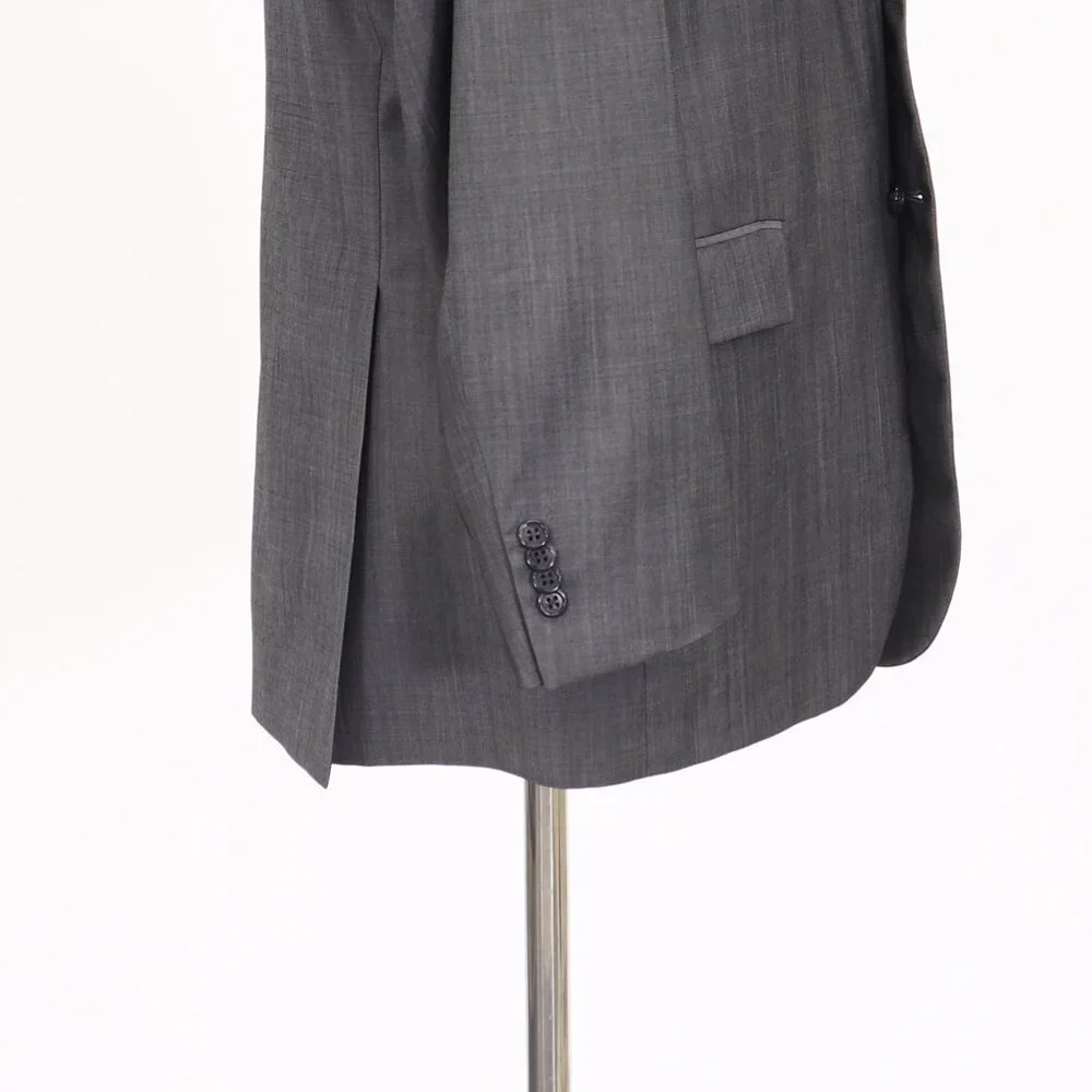 Hart Schaffner Marx 42R Gray Solid 2-Button Sport Coat Blazer Jacket T182